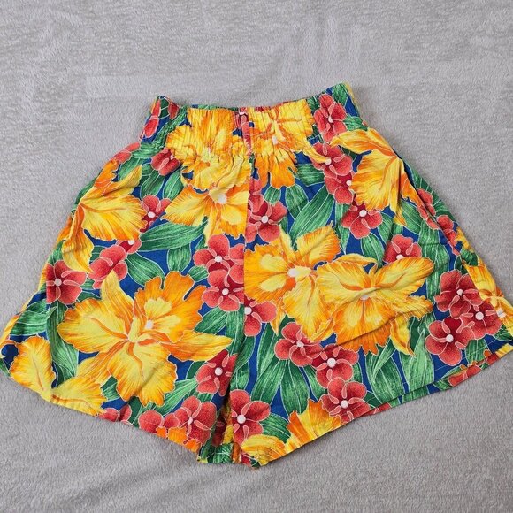 Cest Joli Bottoms Vintage Hawaiian Shorts Girls Small 8s Tropical